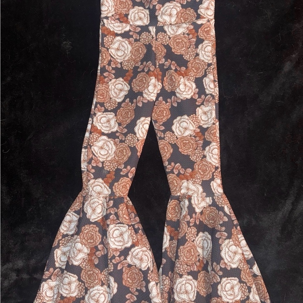 Floral Bell-Bottom Kids Pants
